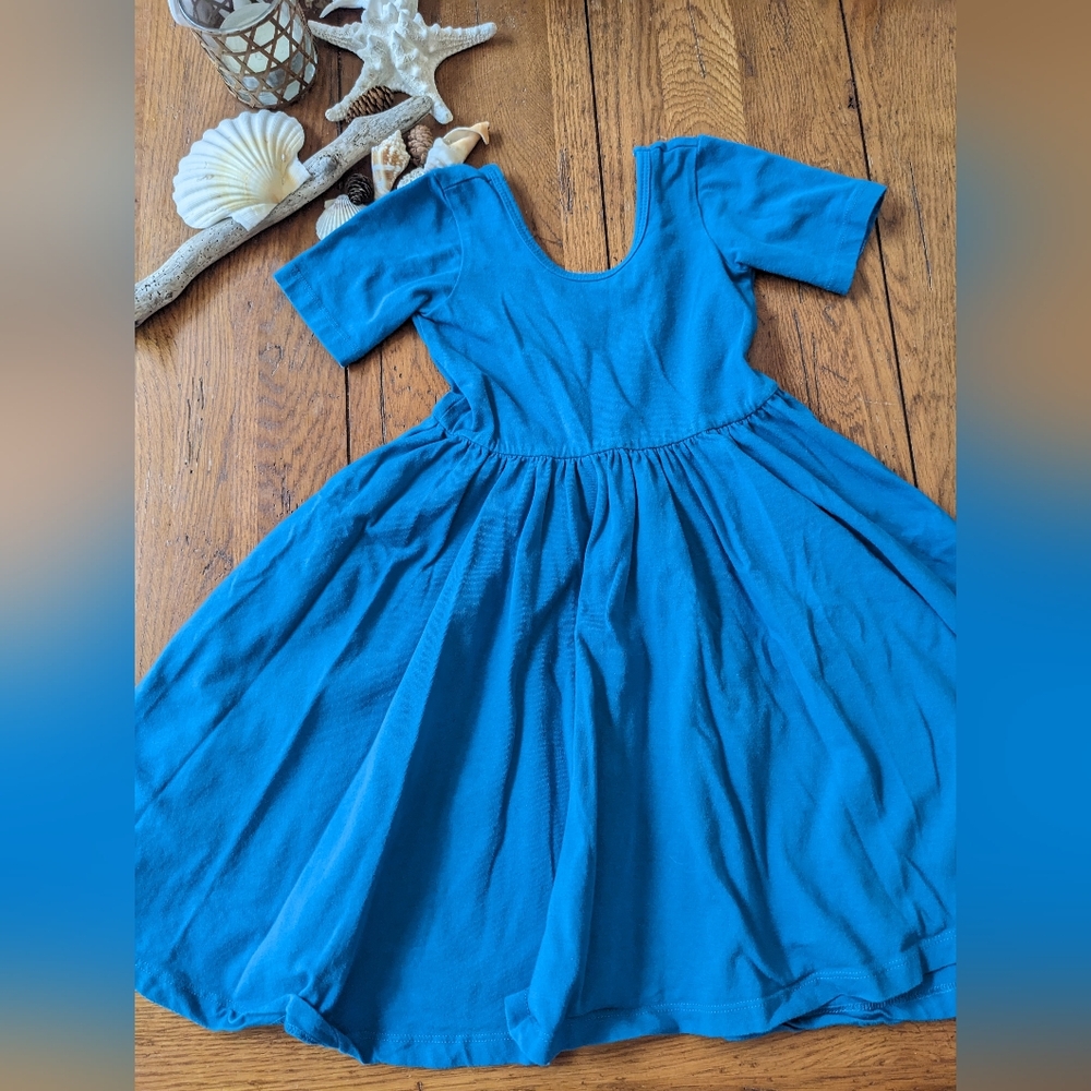 Alice & Ames turquoise blue twirl dress 5 5t